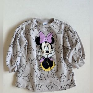 Zara Minnie sweatshirt,18-24 month size, like new!